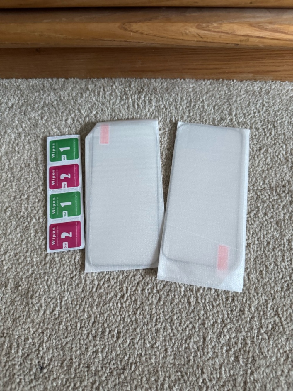 Tempered Glass Screen Protectors with Cleaning Wipes - White